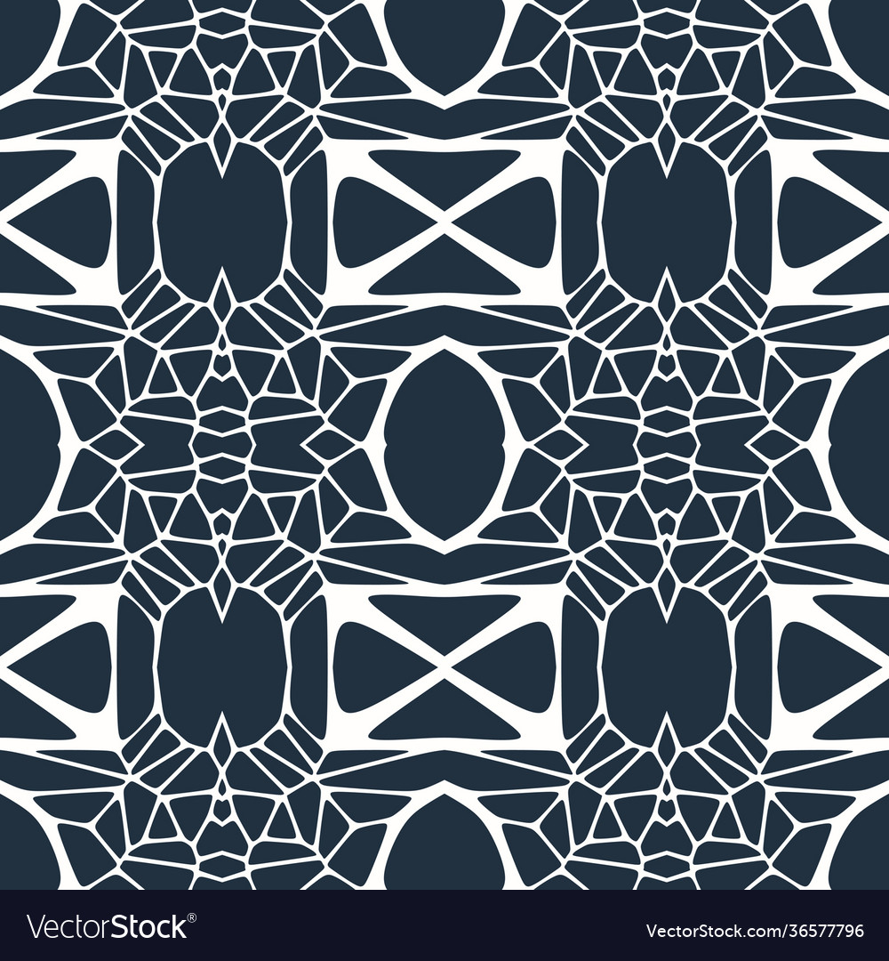 Seamless black and white geometric pattern