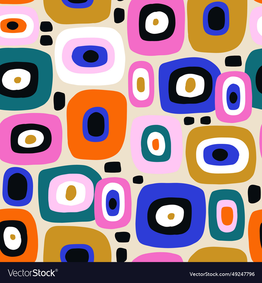 Seamless geometric pattern retro style