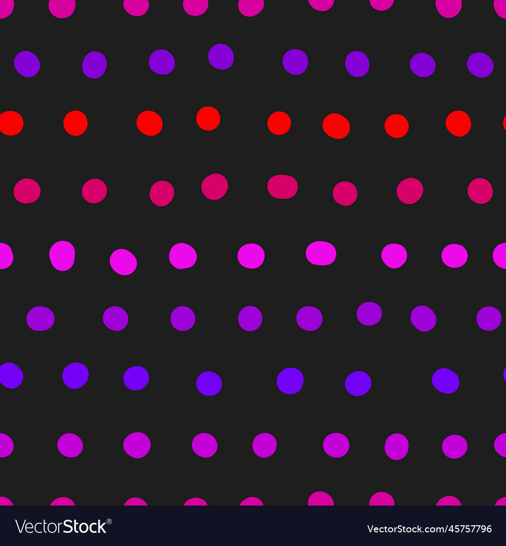 Seamless neon polka dots pattern points ornament Vector Image