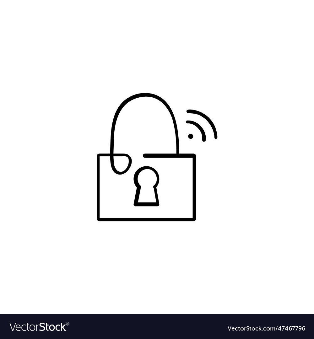 Security control line style icon design