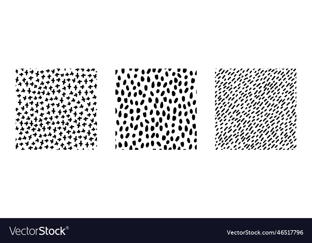 Set of abstract seamless patterns with textures Vector Image Set of abstract seamless patterns with textures