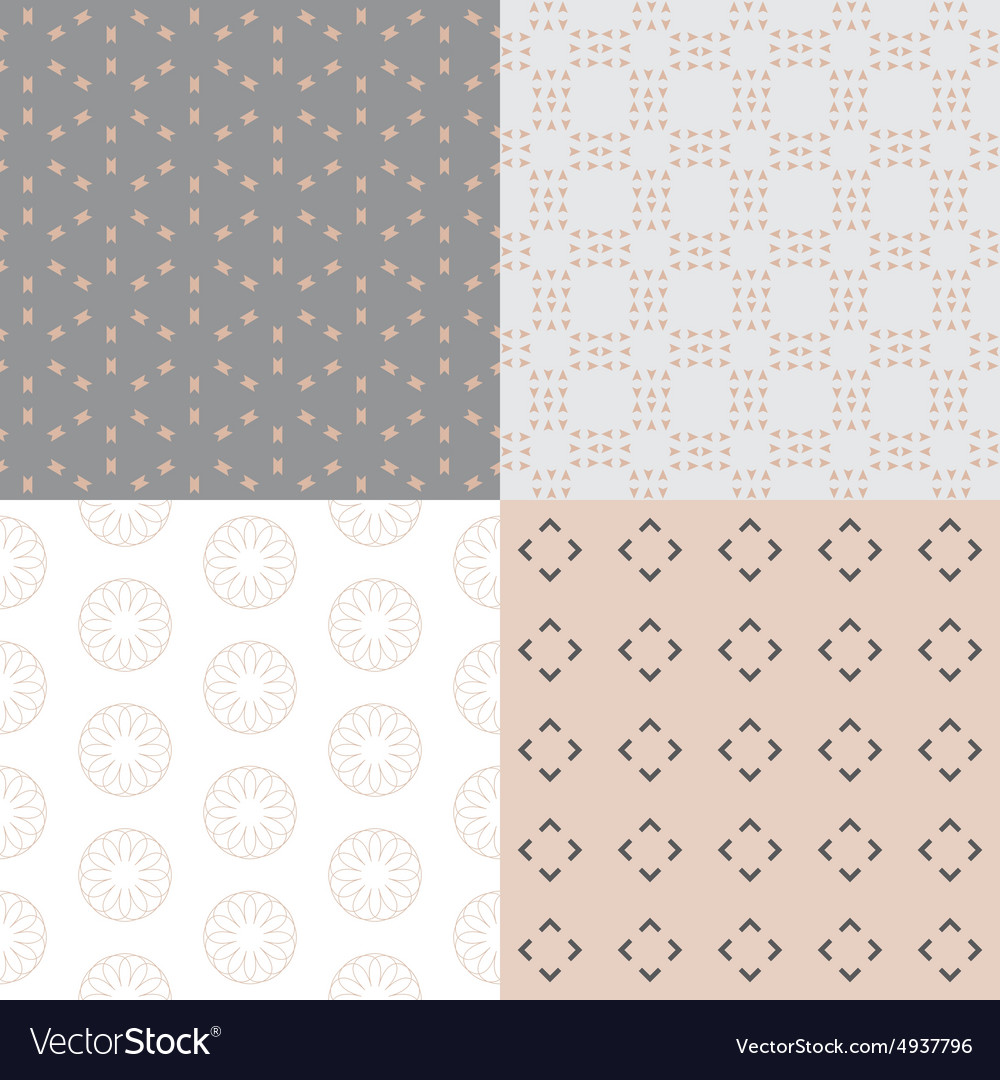 Set of four seamless patterns