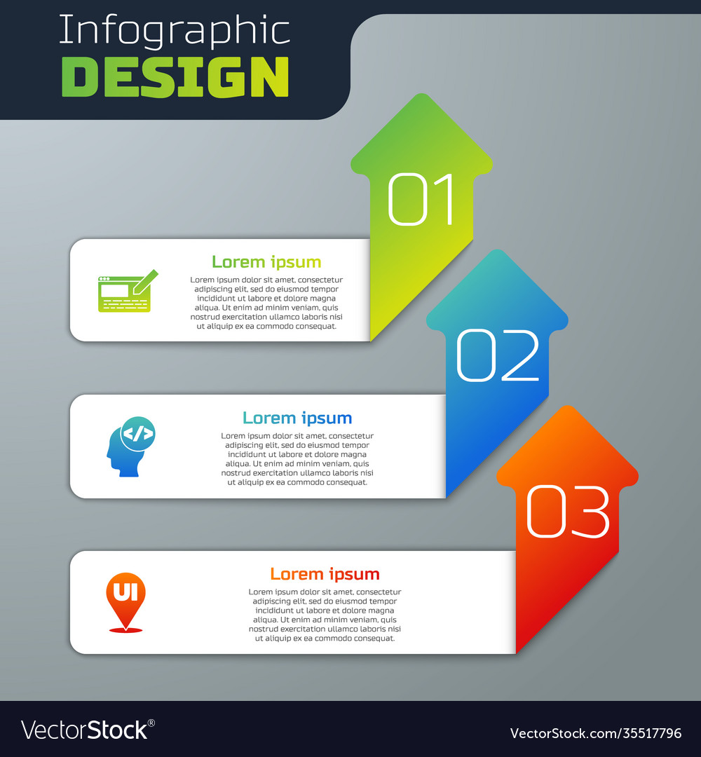 Set ui or ux design front end development vector image Set ui or ux design front end development