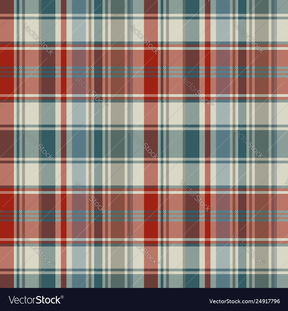 Striped plaid fabric texture seamless background Vector Image