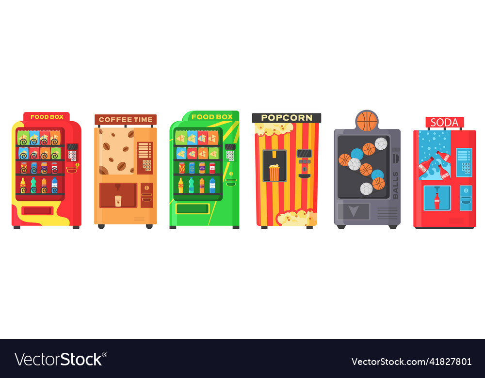 A vending machine automatic automat food Vector Image