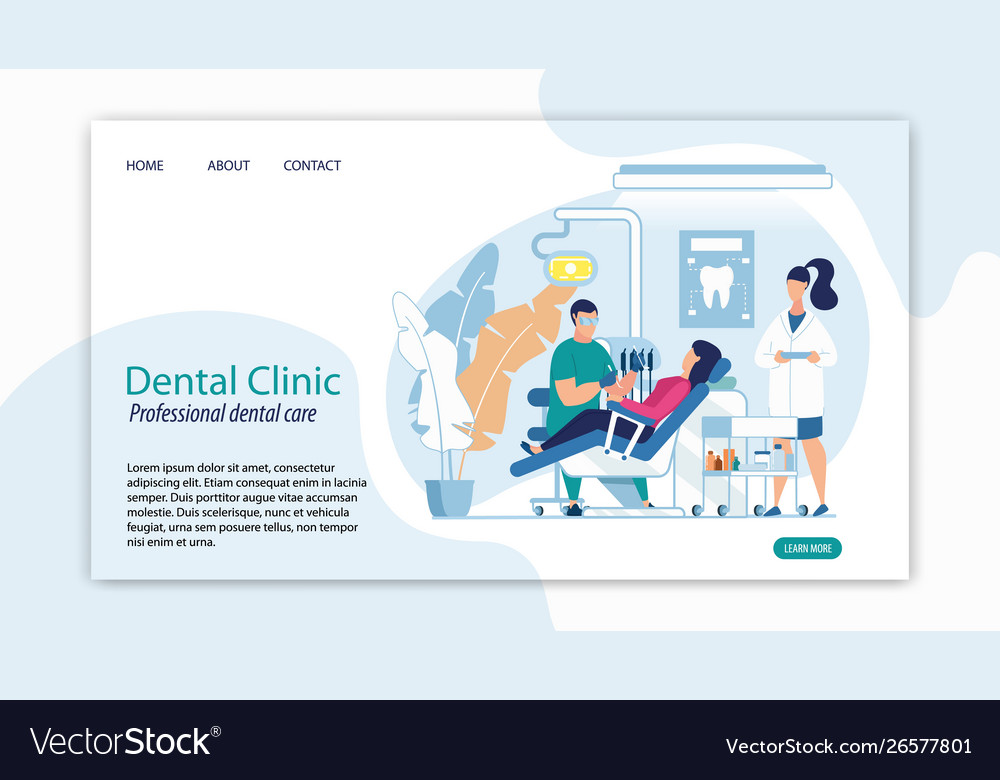 Advertising Banner Inscription Dental Clinic Vector Image
