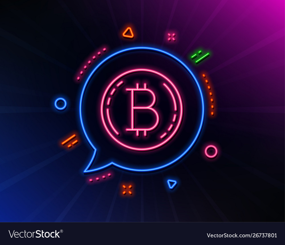 Bitcoin line icon cryptocurrency coin sign