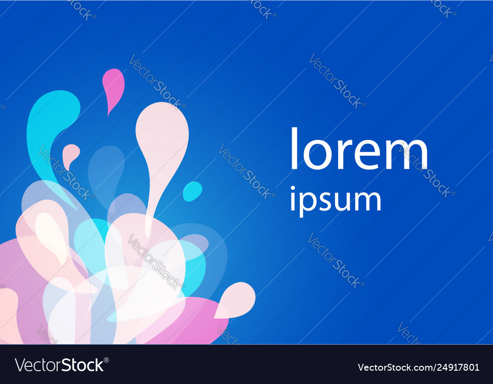 Blue abstract background formless design elements Vector Image Blue abstract background formless design elements