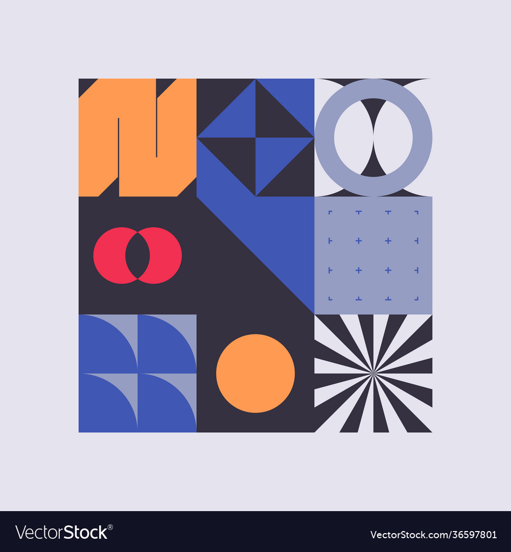 Brutalism design abstract pattern vector image Brutalism design abstract pattern