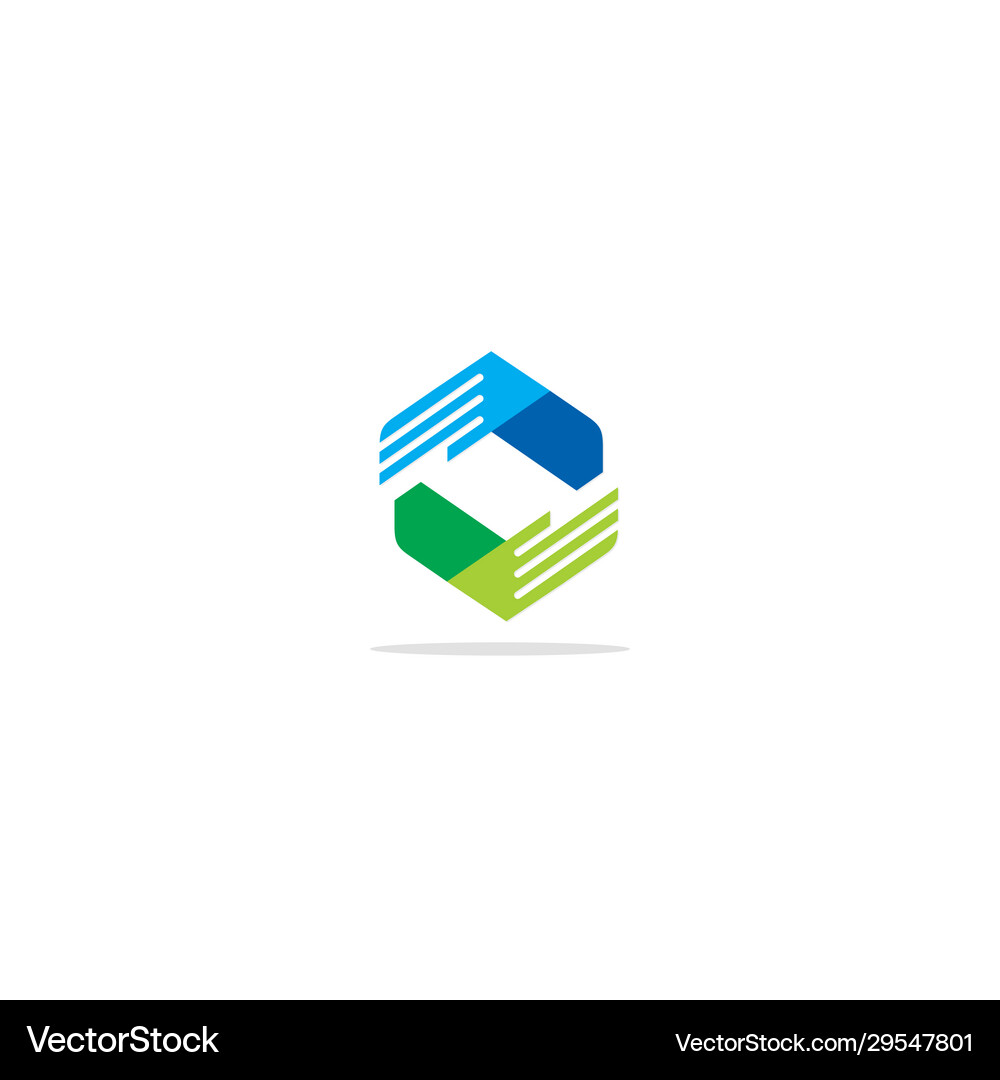 Circle shape colored logo Royalty Free Vector Image