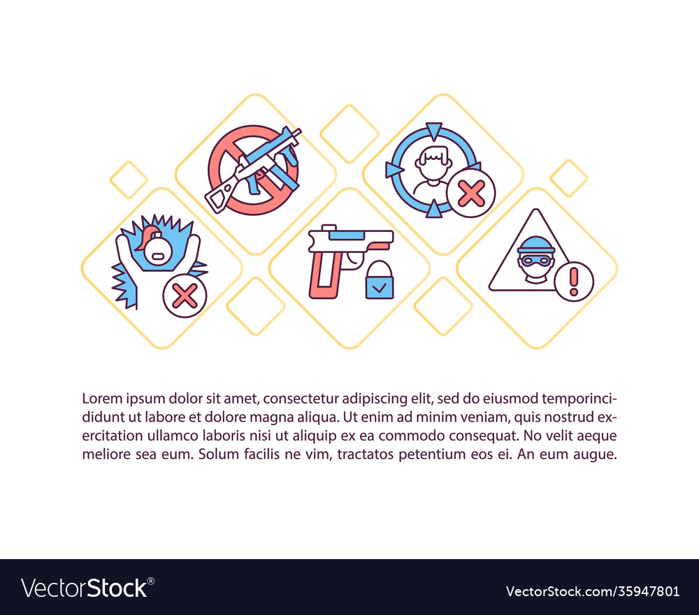 Controlling crime concept icon with text Vector Image Controlling crime concept icon with text
