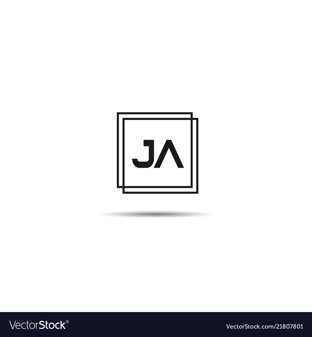 Initial letter ja logo template design Royalty Free Vector