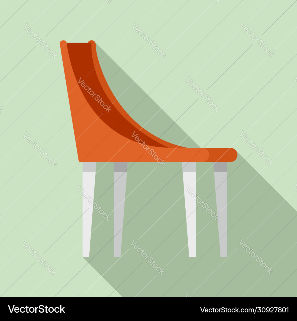 Kitchen modern chair icon flat style Royalty Free Vector