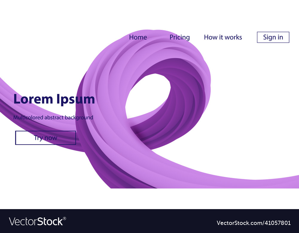 Landing page website layout abstract background vector image Landing page website layout abstract background