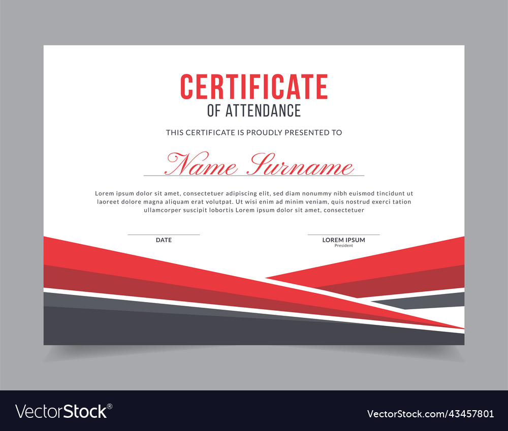 Modern certificate template design layout vector image Modern certificate template design layout