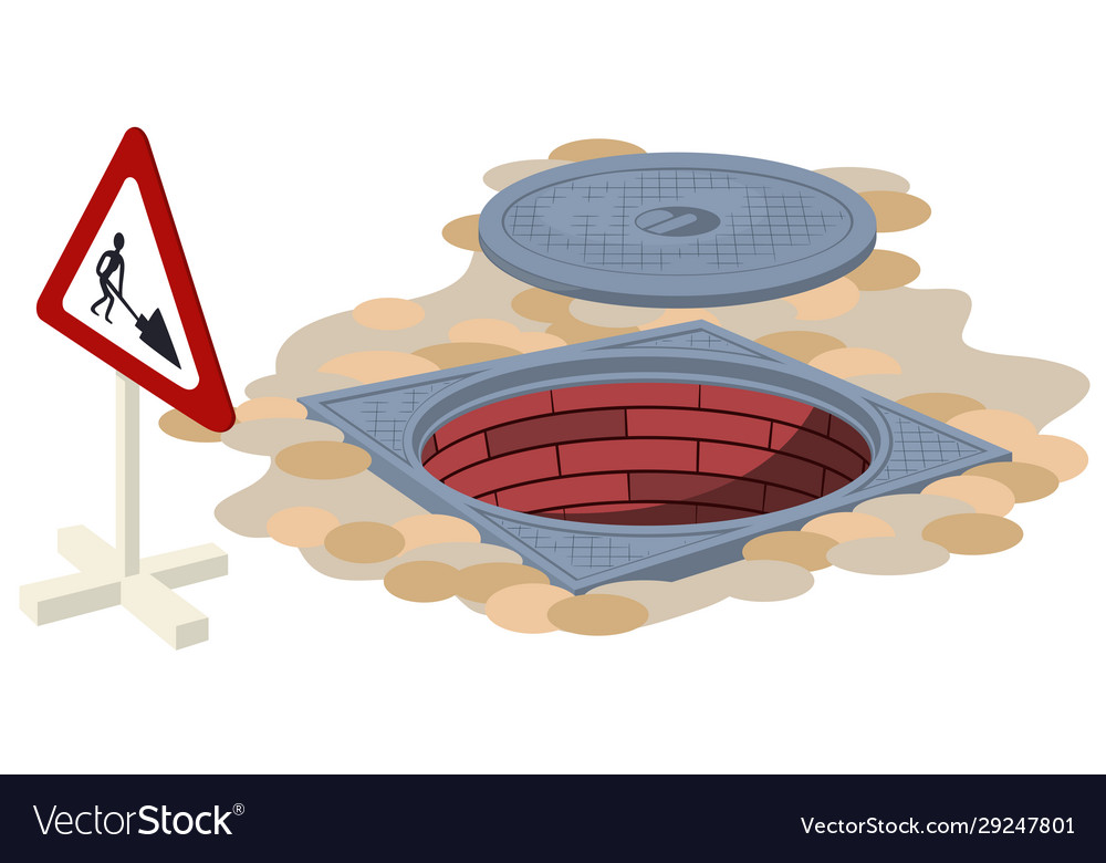 open manhole signage