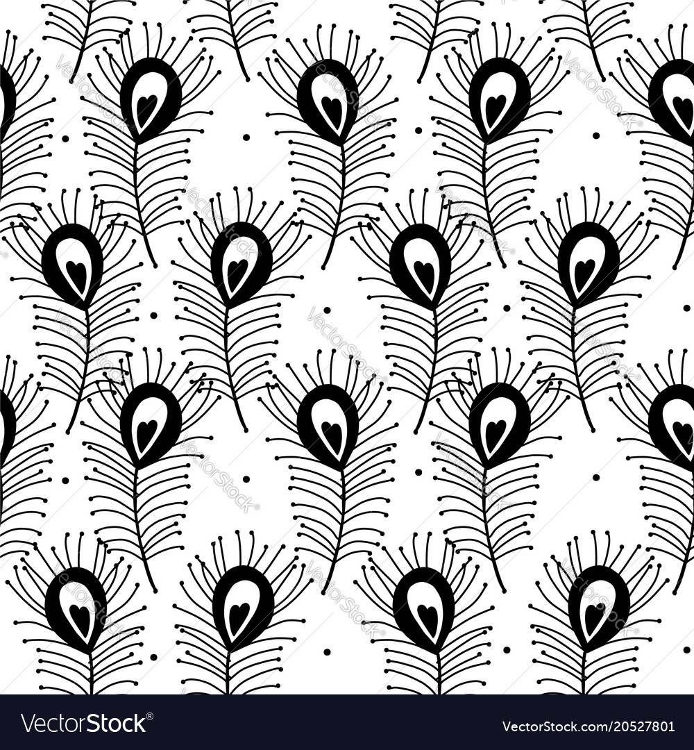 Peacock feathers seamless pattern for your design