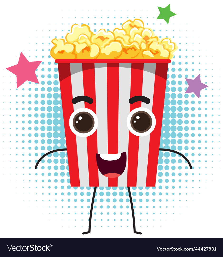 Popcorn bucket with face expression
