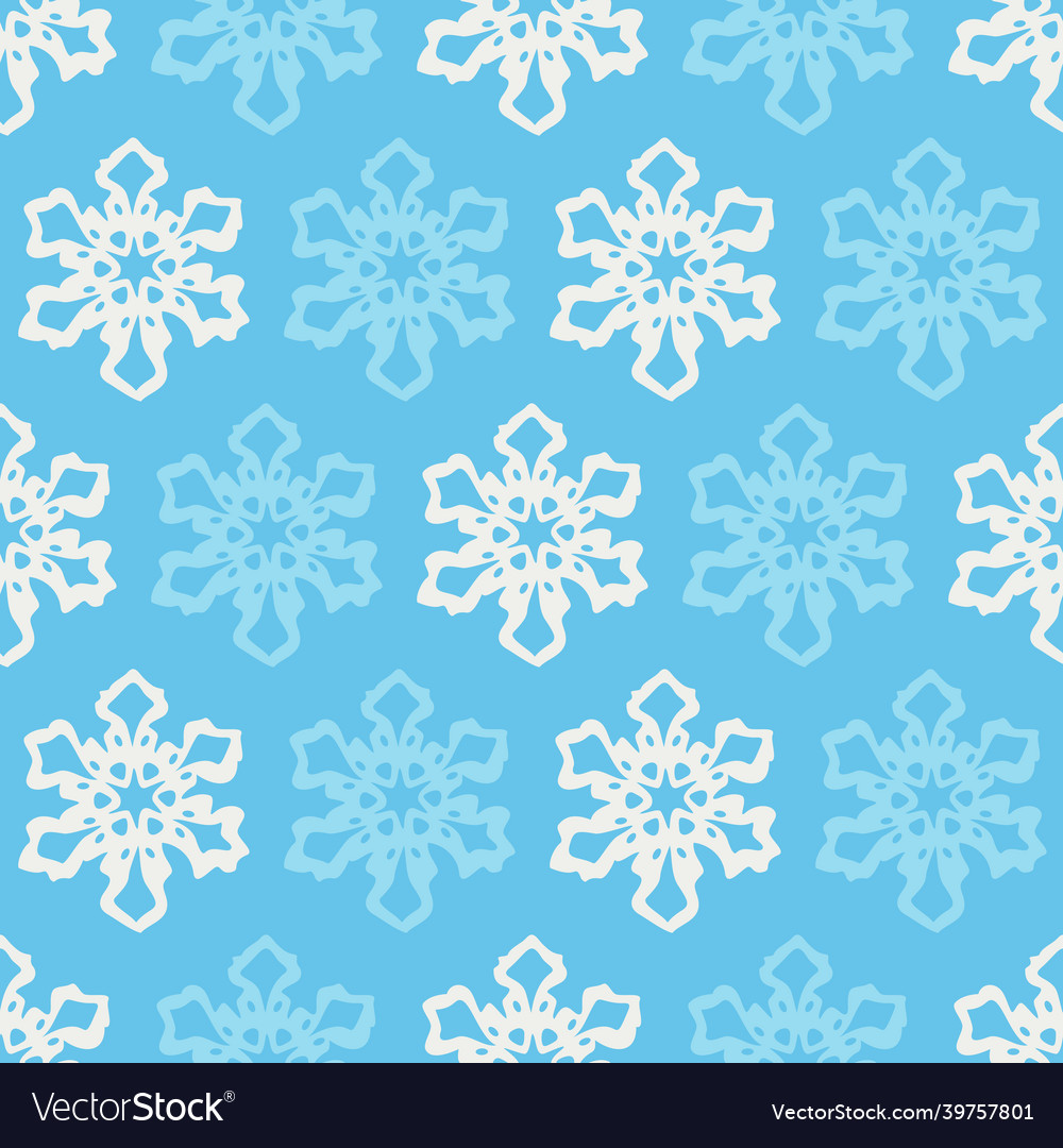 Seamless pattern with snowflakes design