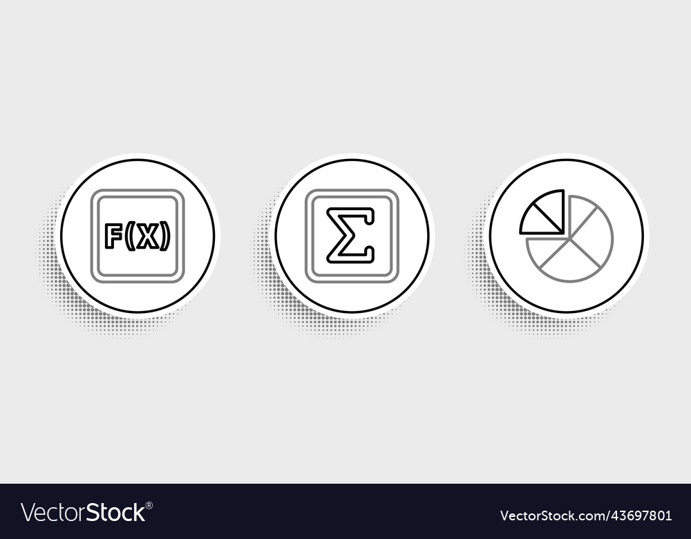 Set line graph schedule chart diagram function vector image Set line graph schedule chart diagram function