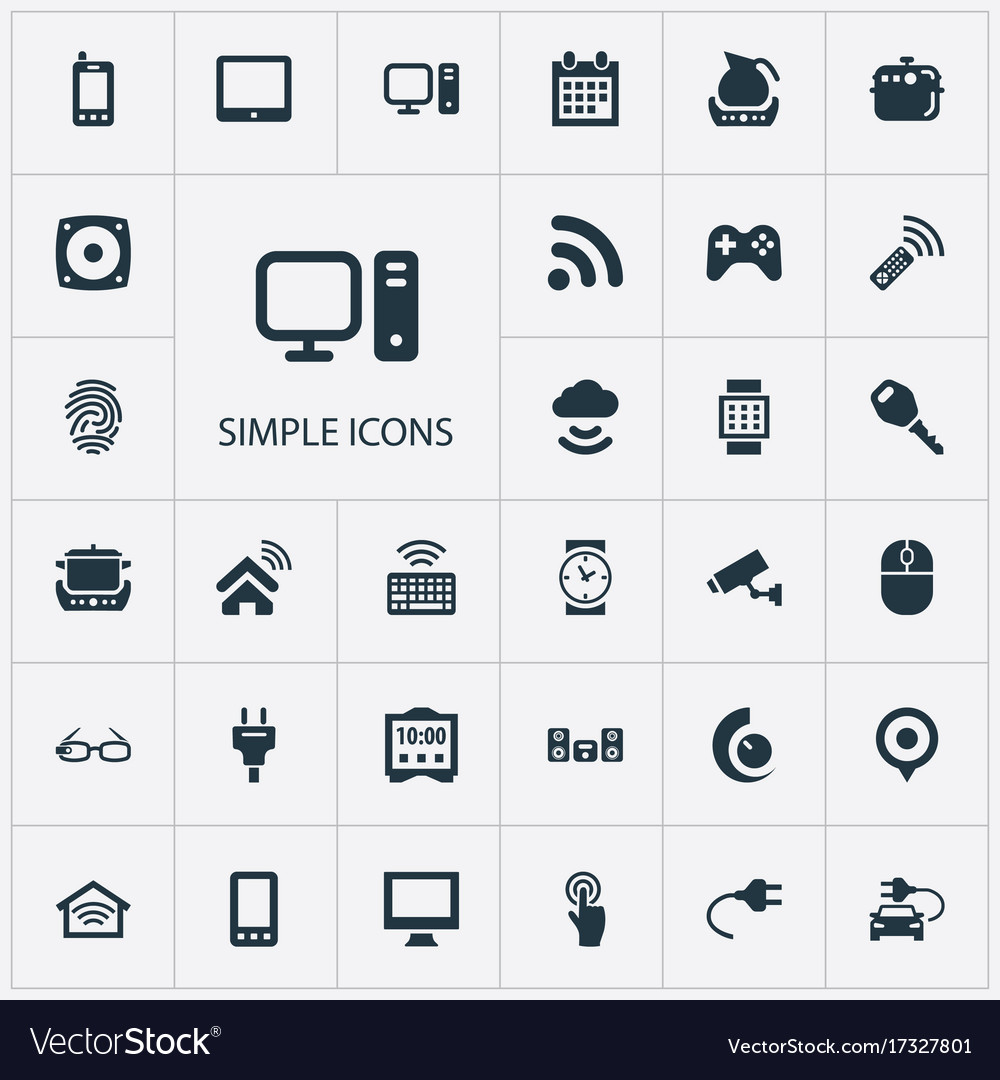Set of simple web icons