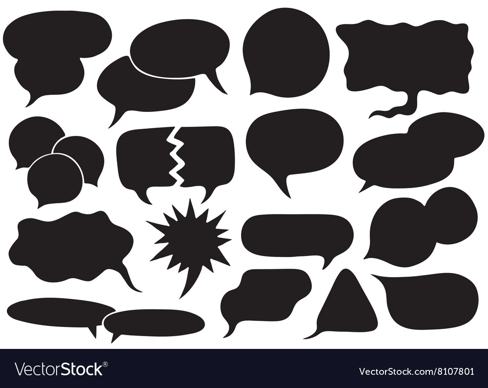 Speech bubble set