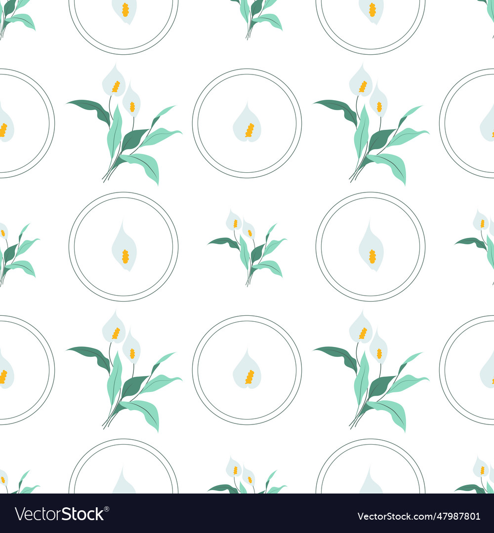 Summer flowers and leaves pattern seamless