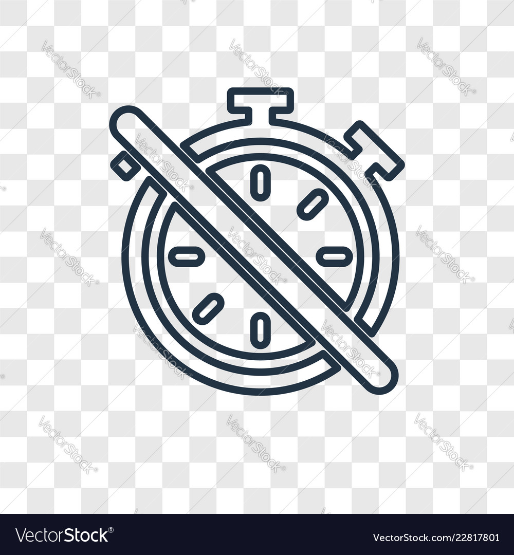 Timer off concept linear icon isolated