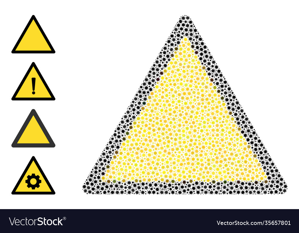 Warning triangle template composition vector image Warning triangle template composition