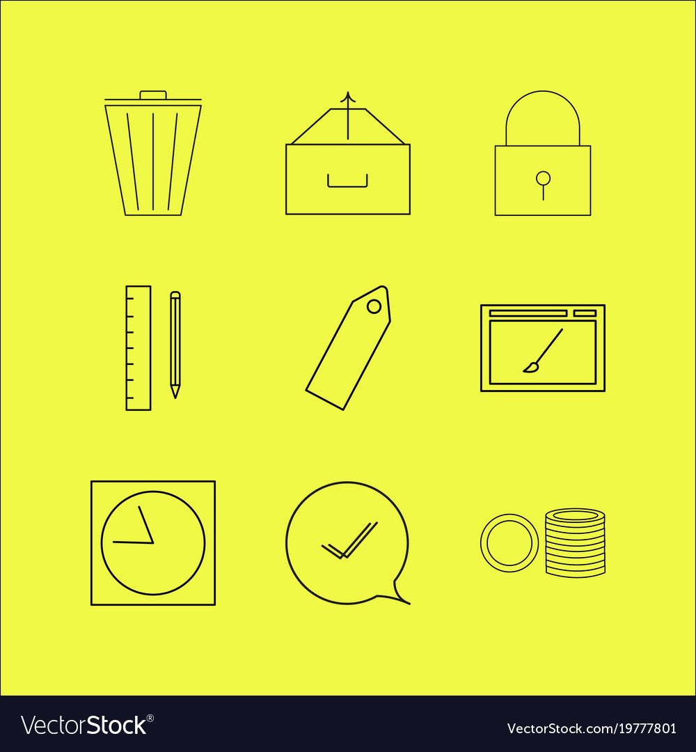 Web linear icon set simple outline icons