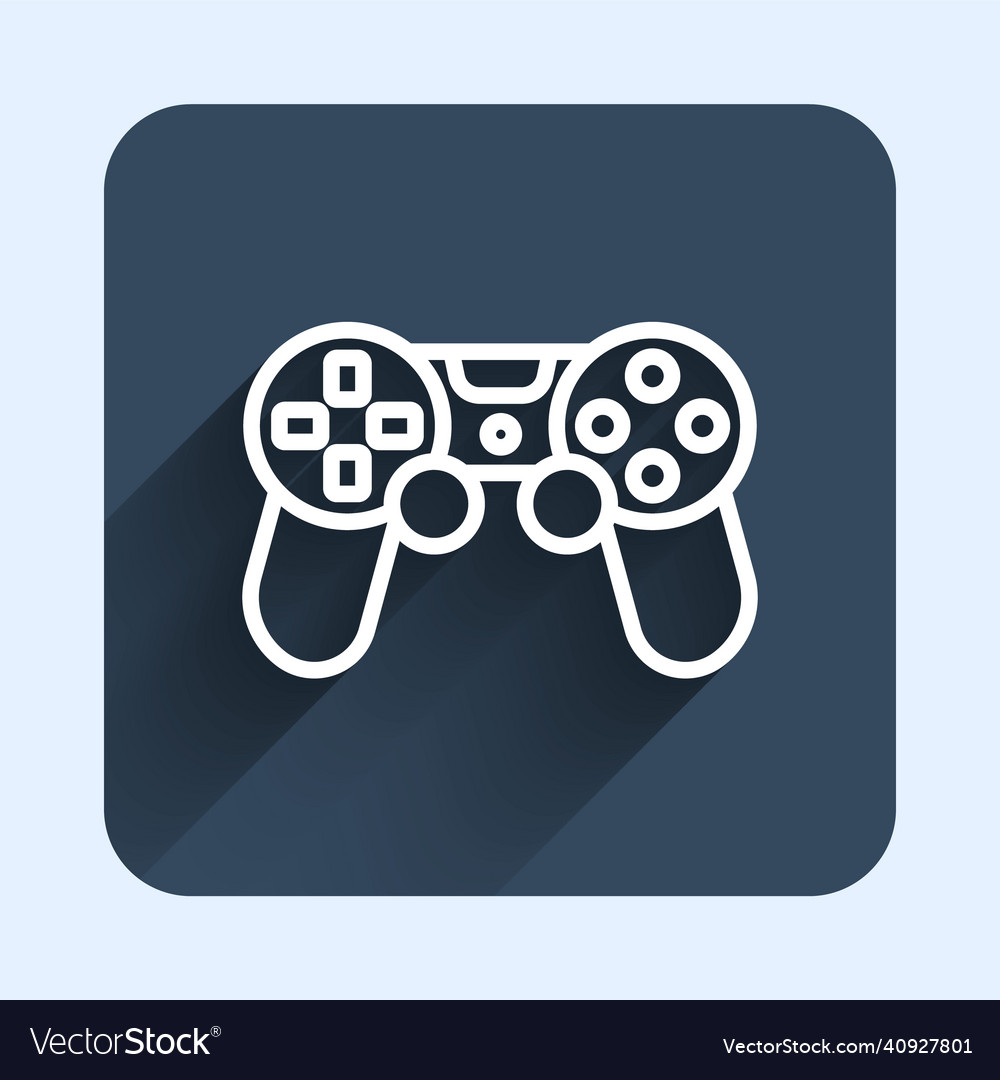 White line game controller or joystick vector image White line game controller or joystick