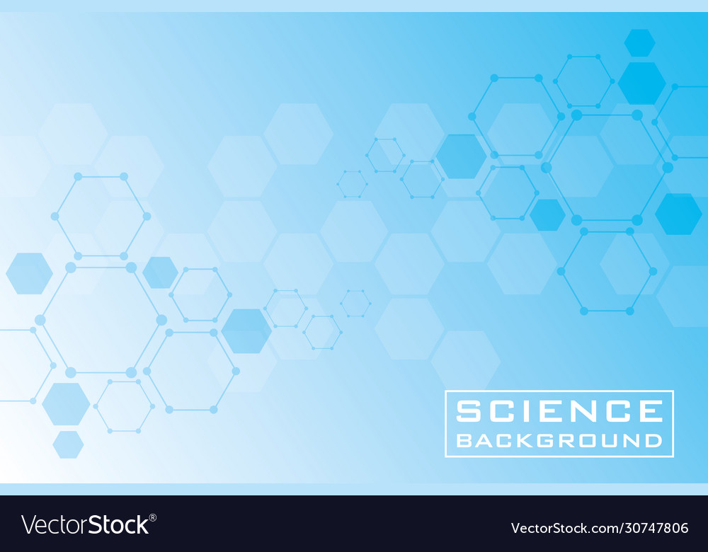 Blue science background with lines structures