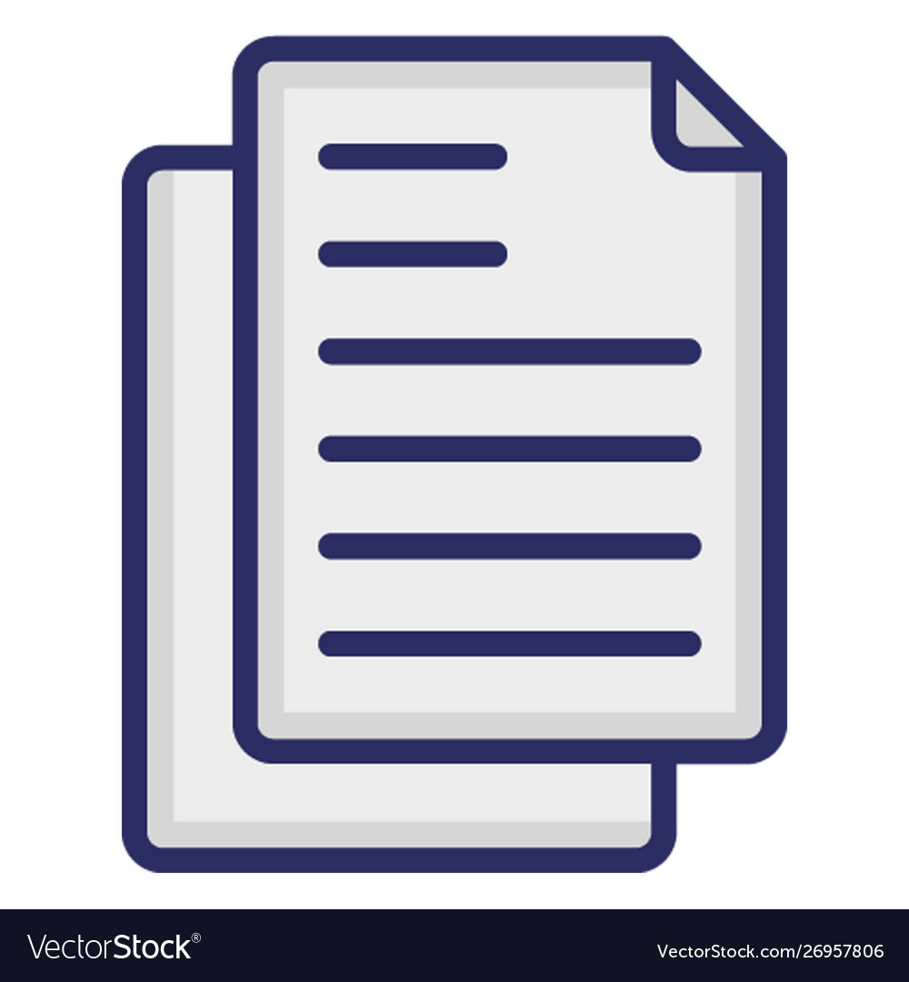 business-document-outline-fill-with-color-isolate-vector-image