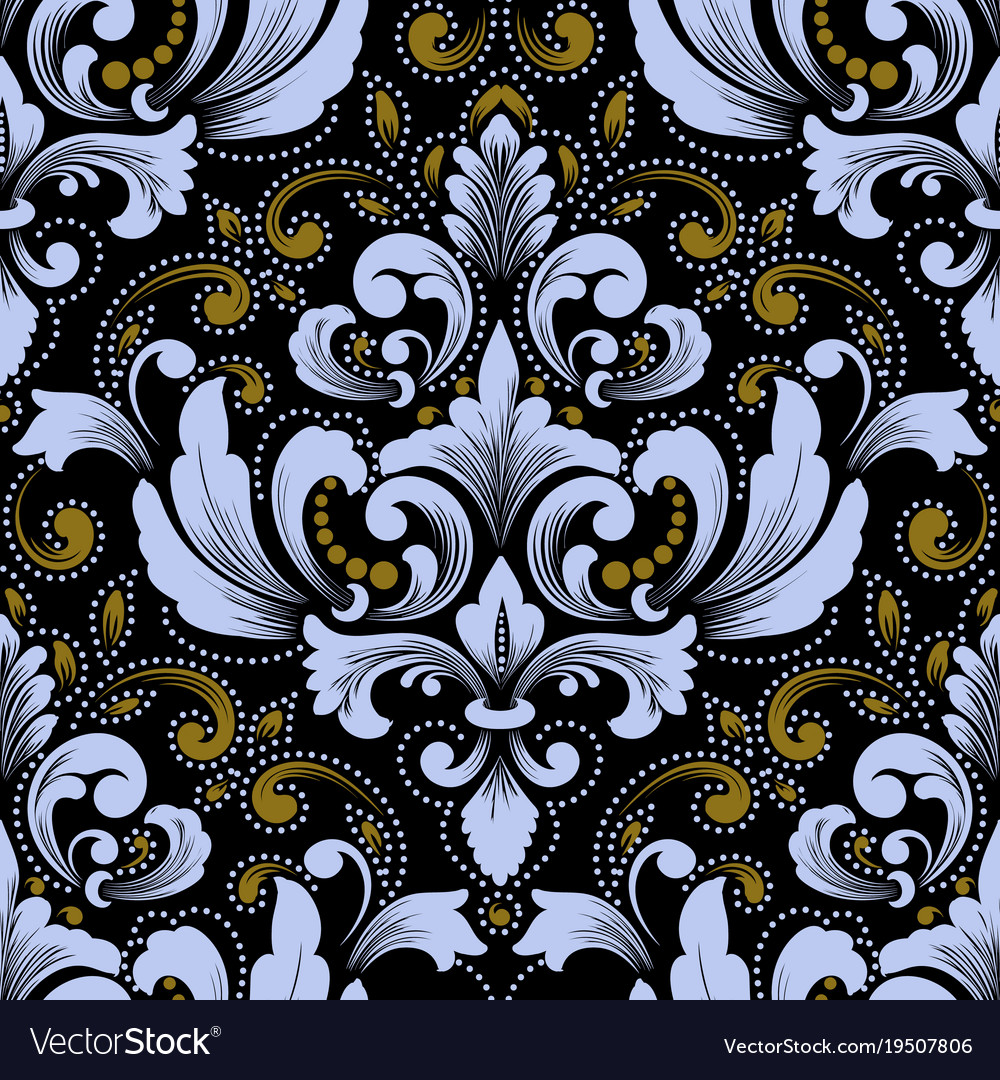 Damask seamless pattern element classical
