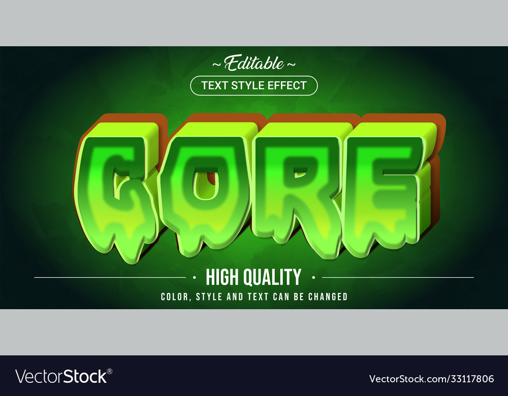 Editable text style effect - gore theme