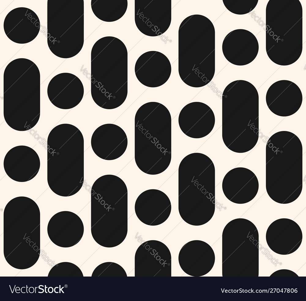 Geometric seamless pattern with vertical rounded