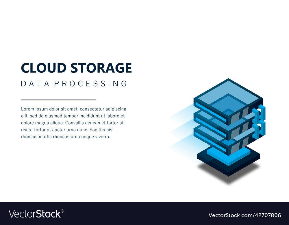Isometric server digital space data storage