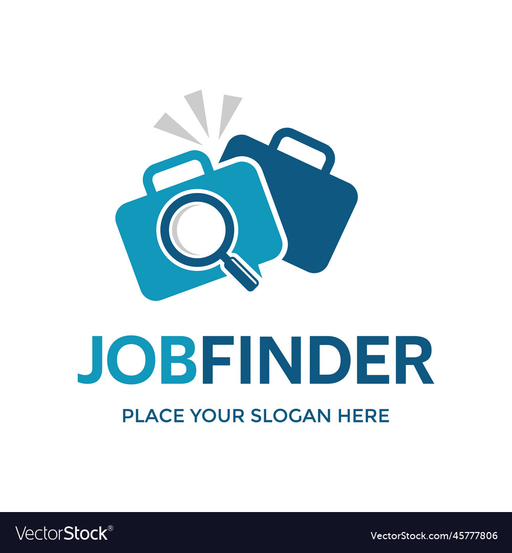 Job finder logo template this design use magnify