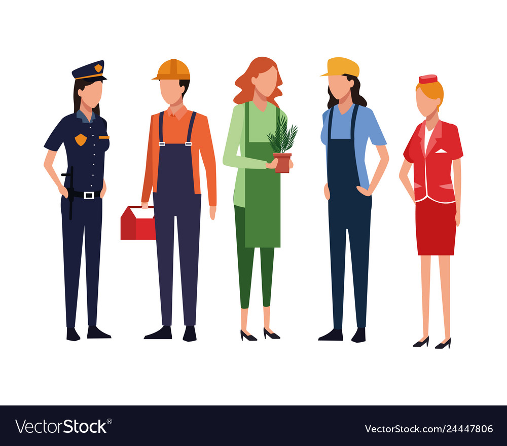 Jobs and professions avatar Royalty Free Vector Image