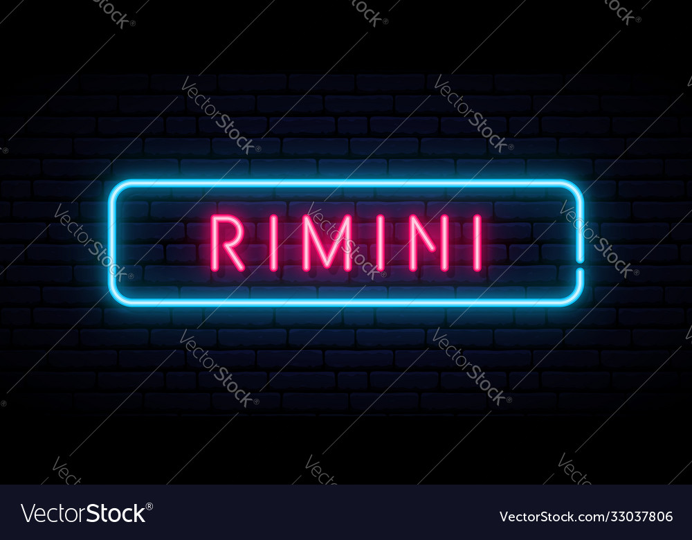 Rimini neon sign bright light signboard banner