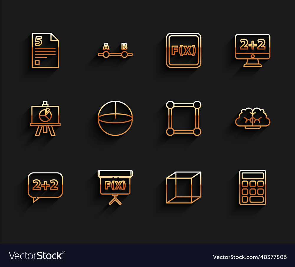 Set line graph schedule chart diagram geometric Vector Image Set line graph schedule chart diagram geometric