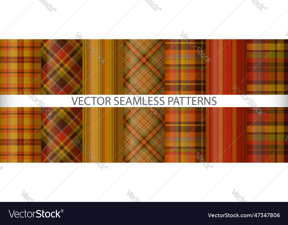 Set pattern plaid background texture check fabric