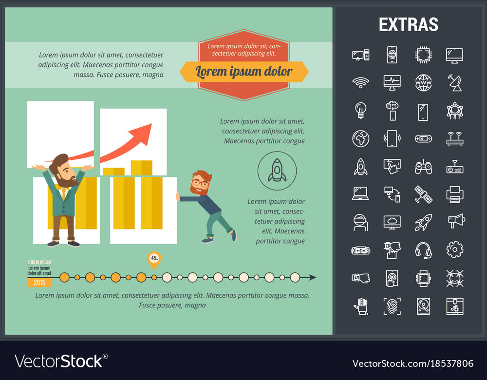 Startup infographic template elements and icons