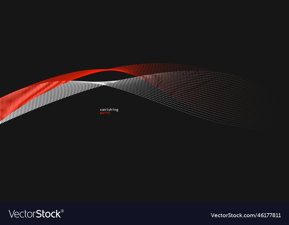 Abstract background red and black dots in motion