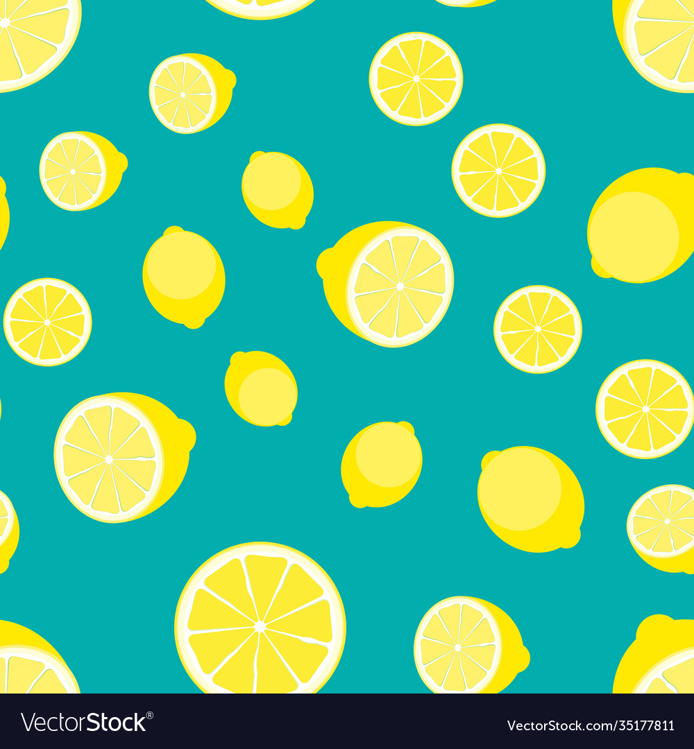 Abstract lemon seamless pattern background vector image Abstract lemon seamless pattern background