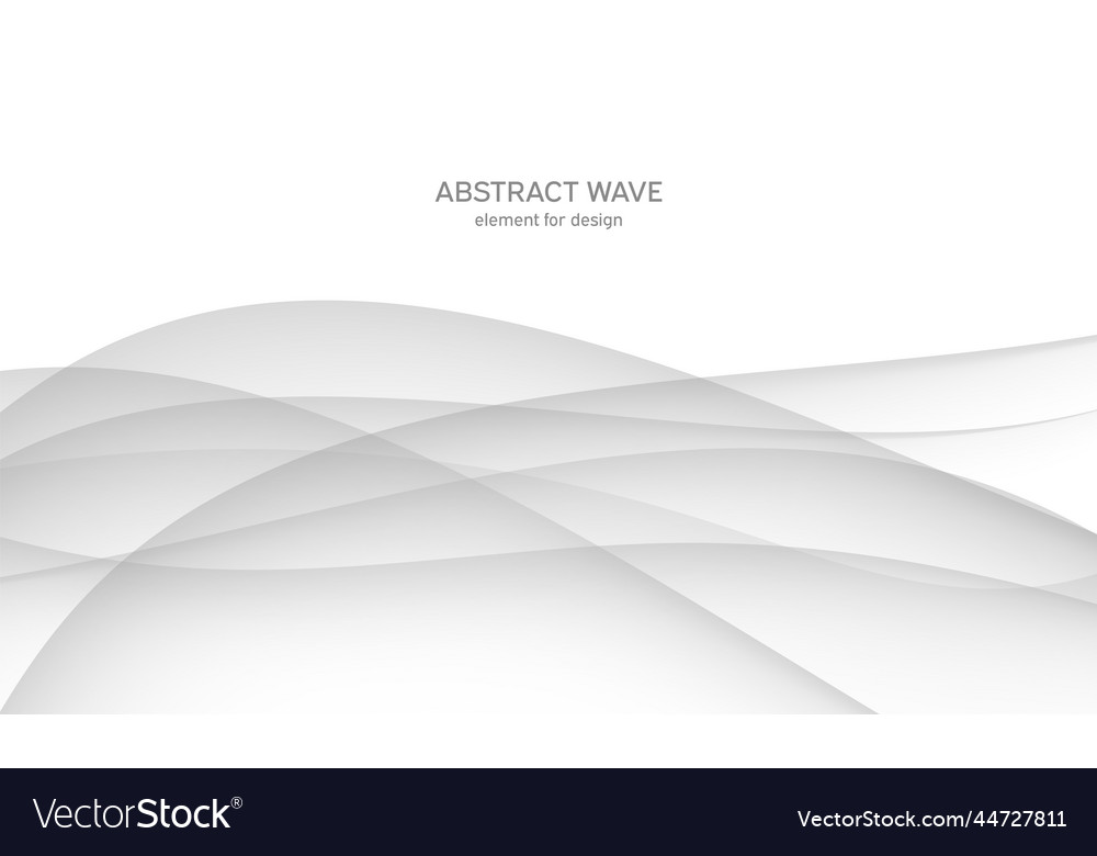 Abstract white background with smooth gray lines vector image Abstract white background with smooth gray lines