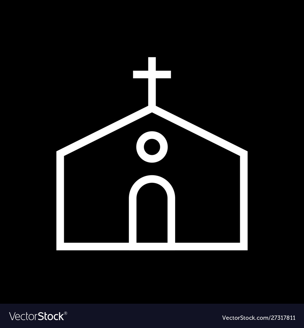 Building icon lined simple flat style Vector Image Building icon lined simple flat style
