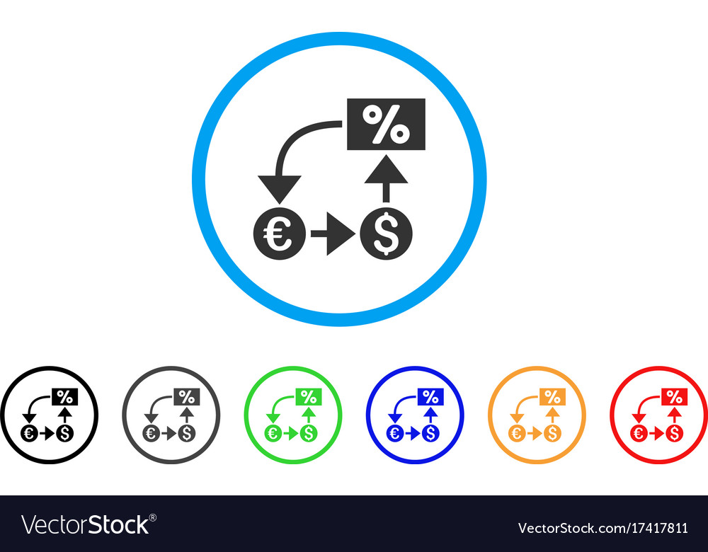 Currency cashflow rounded icon Royalty Free Vector Image