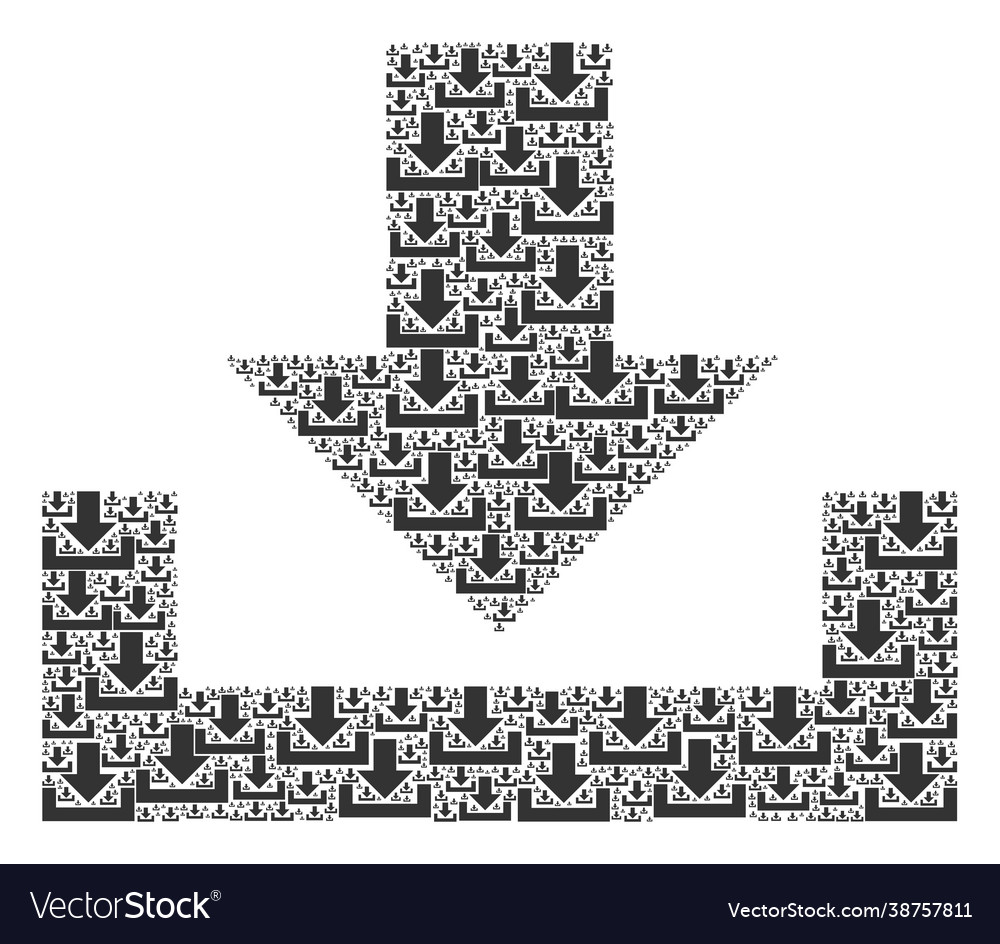 Downloads recursive composition itself items vector image Downloads recursive composition itself items