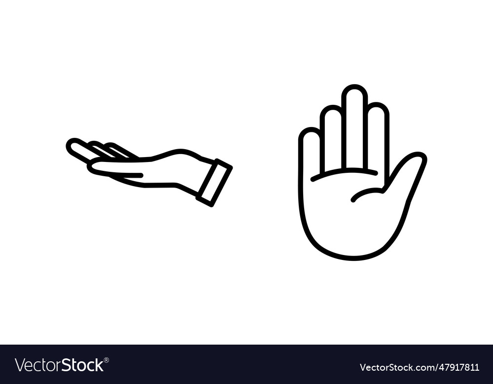 Hand icon symbols palm